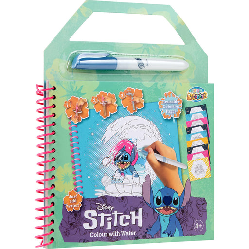 Disney Stitch waterkleurboek, 10 herbruikbare kleurplaten