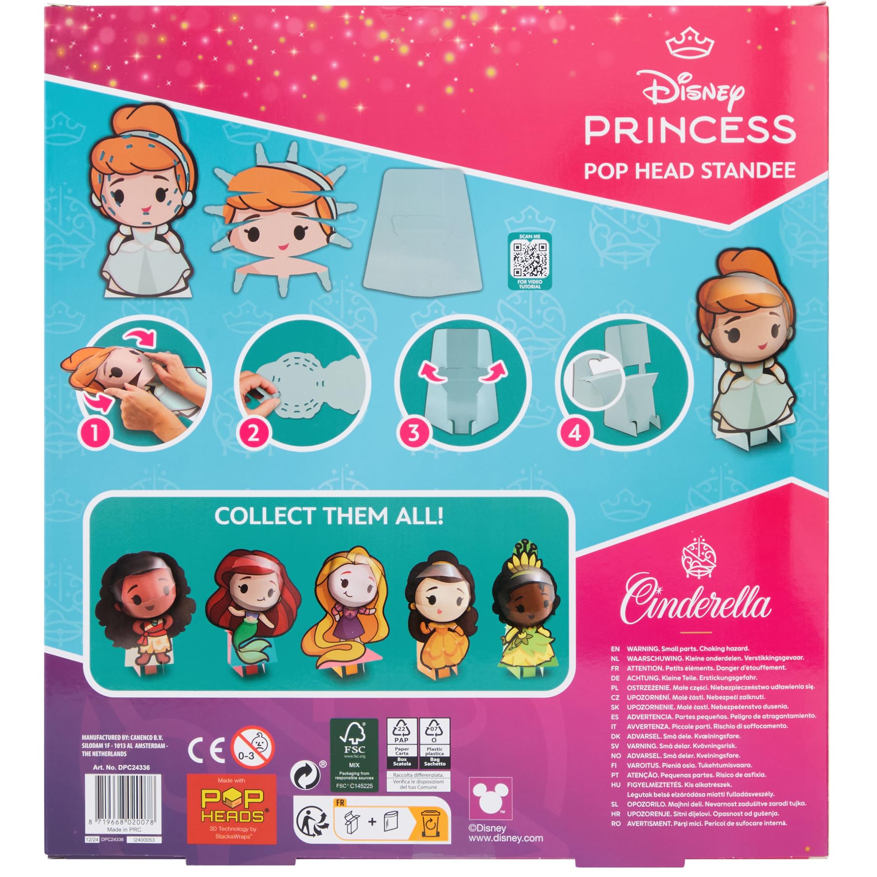 Disney Princess 3D Pop Head figuur Assepoester, 30 cm