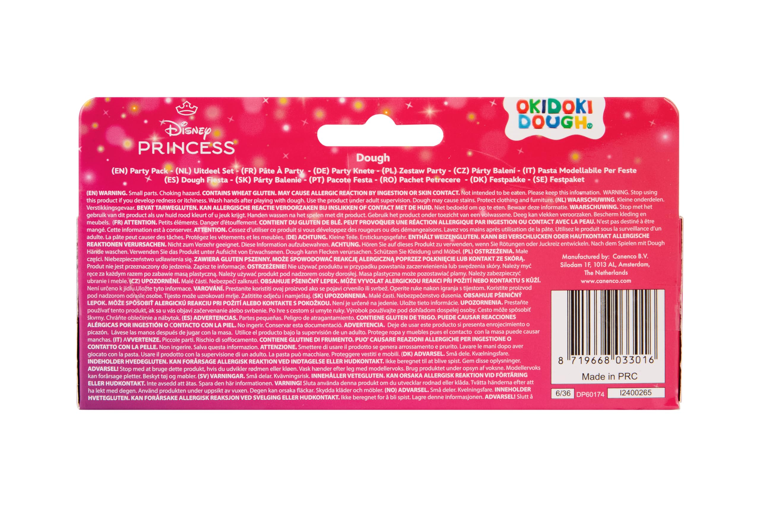 Disney Princess kleiset partypack, 6 kleuren klei