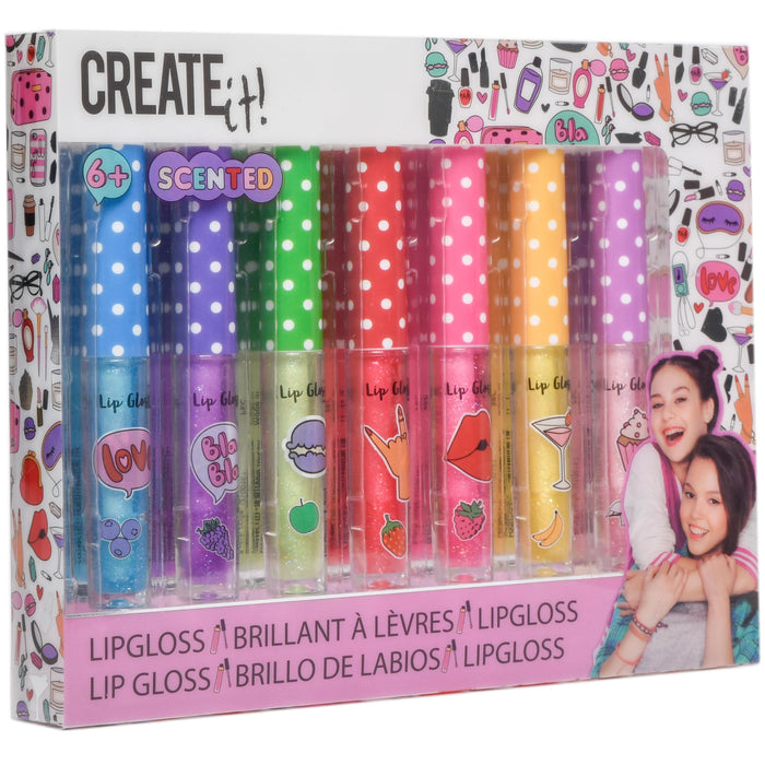 Create It! lipgloss set, 7 stuks met glitter en geur