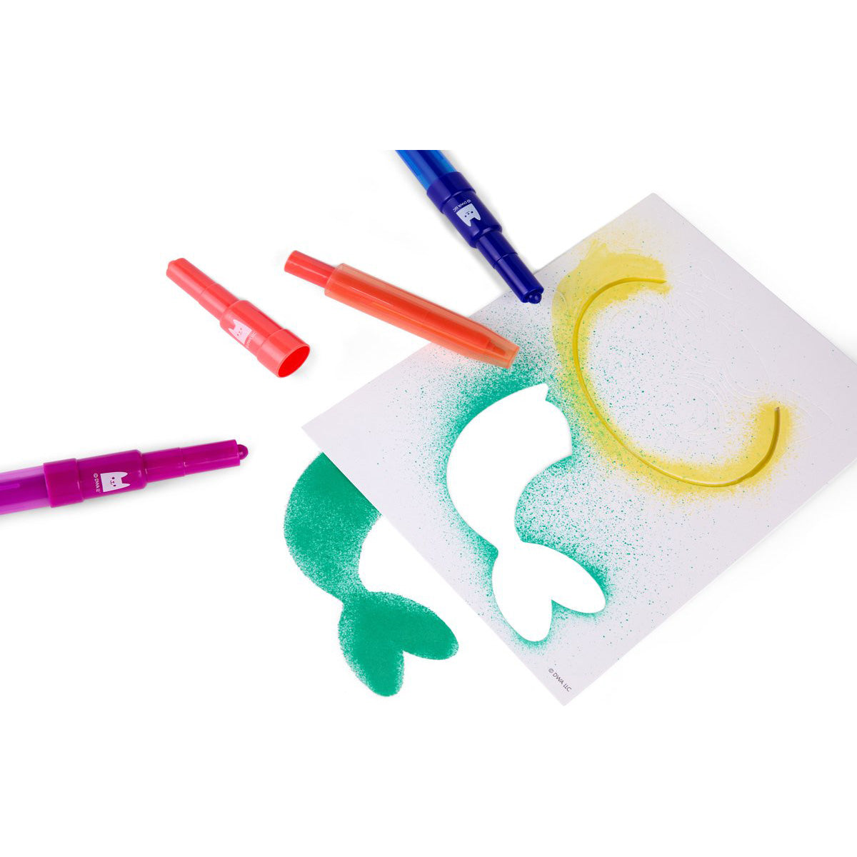 Gabby's Dollhouse spray pen set, 7 pennen en 6 sjablonen