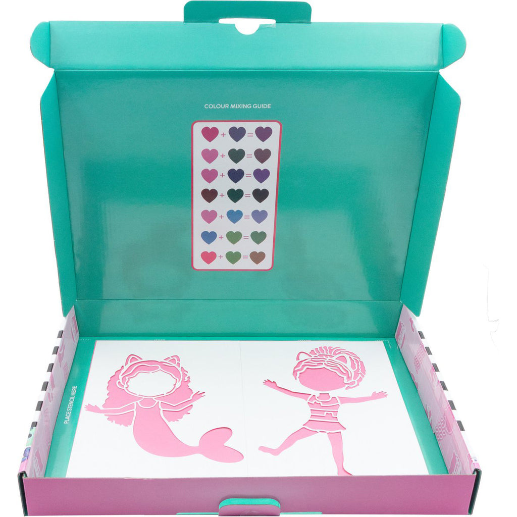 Gabby's Dollhouse spray pen set deluxe, 12 pennen en 16 sjablonen