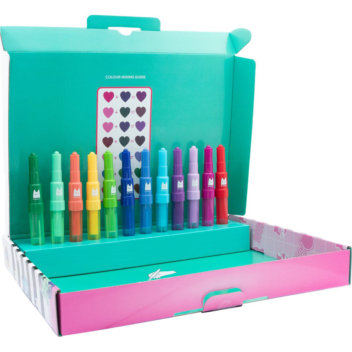 Gabby's Dollhouse spray pen set deluxe, 12 pennen en 16 sjablonen
