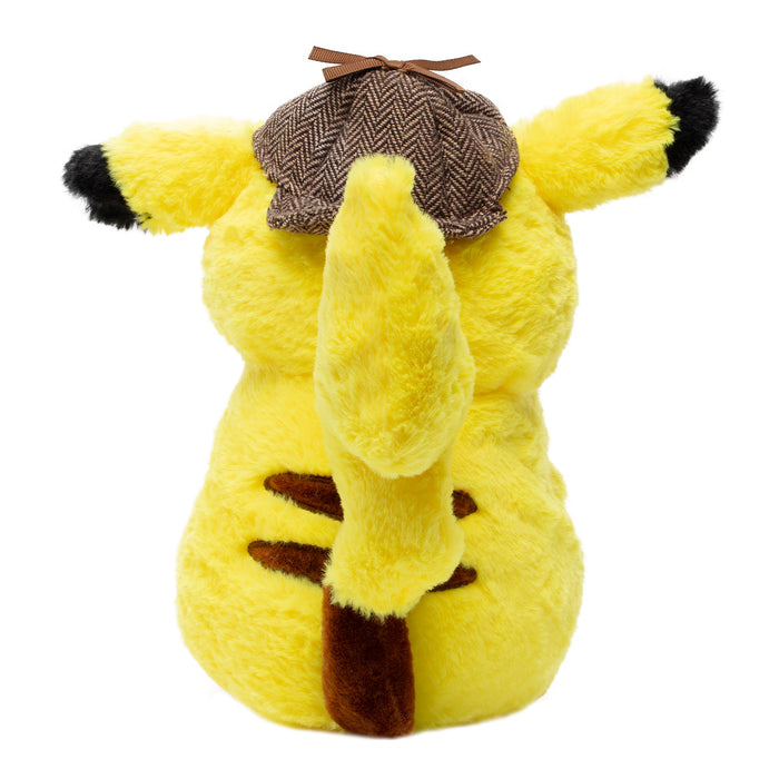 Pokemon - Pikachu - Detective - Knuffel - Pluche - Extra dik - Met grote staart (28 cm)