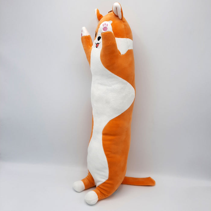 Kawaii Kussen - Lange Kat Knuffel 54 cm - Knuffelkussen - Kinderen & Volwassenen - Pluche (oranje)