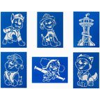 PAW Patrol spray pen set, 7 pennen en 6 sjablonen