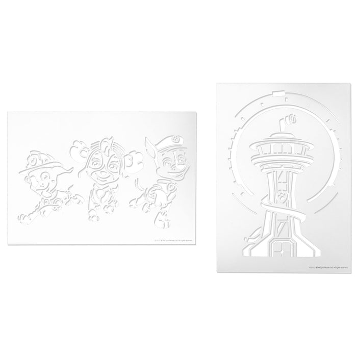 PAW Patrol spray pen set deluxe, 12 pennen en 16 sjablonen