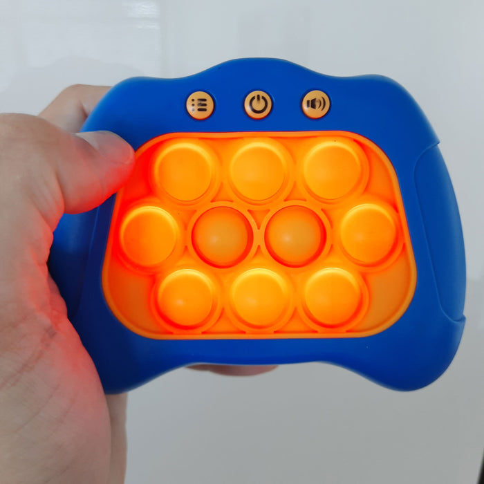 Pop It Game - Pop It Spel - Fidget Toys Controller - Pop or Flop Game Console - Quick Push - Montessori - Cube - Jongens - Meisjes - Volwassenen (blauw)