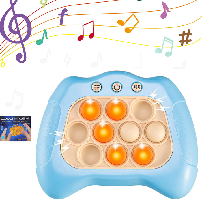Pop It Fidget Toy Controller – Push It Game – Spiel – Spielzeug zum Stressabbau – Motorik und Geschwindigkeit – Kinder – Erwachsene (Hellblau)