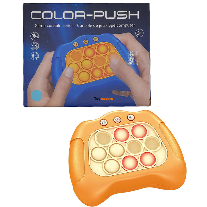 Pop It Game - Pop It Spel - Fidget Toys Controller - Pop or Flop Game Console - Quick Push - Montessori - Cube - Jongens - Meisjes - Volwassenen (oranje)