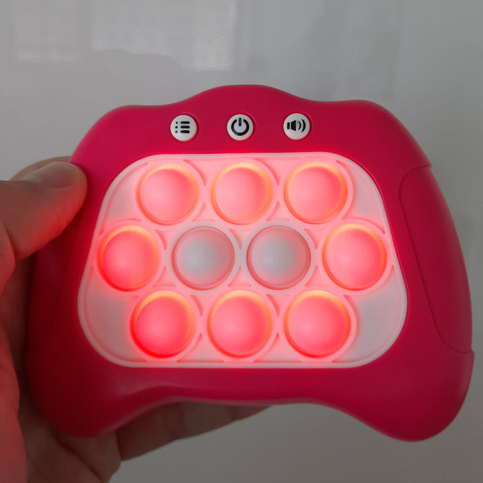 Pop It Game - Pop It Spel - Fidget Toys Controller - Pop or Flop Game Console - Quick Push - Montessori Speelgoed - Anti Stress Speelgoed - Inclusief Licht en Geluidseffecten (roze)