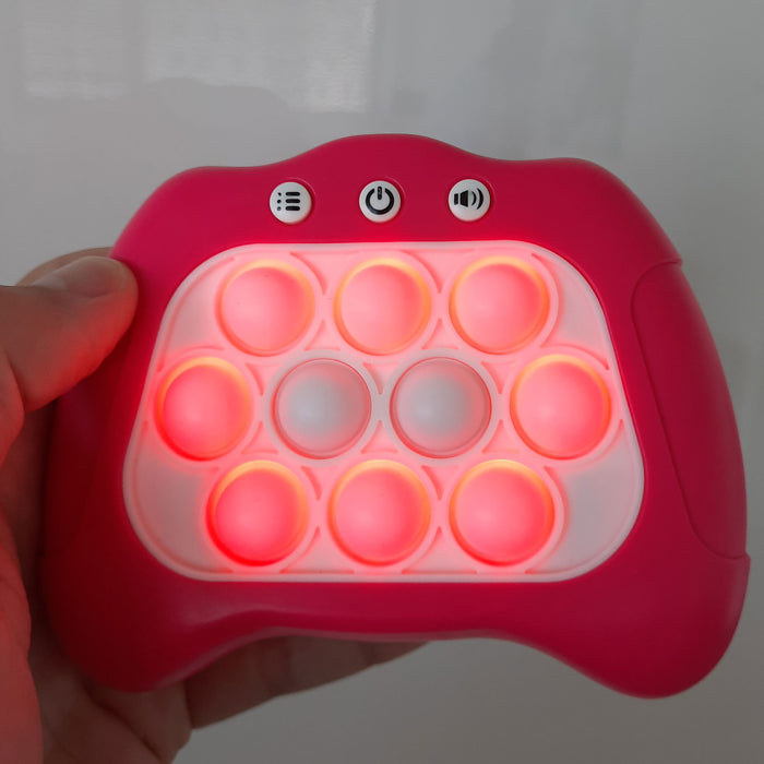 Pop It Fidget Toy Controller – Push It Game – Spiel – Spielzeug zum Stressabbau – Motorik und Geschwindigkeit – Kinder – Erwachsene (Rosa)