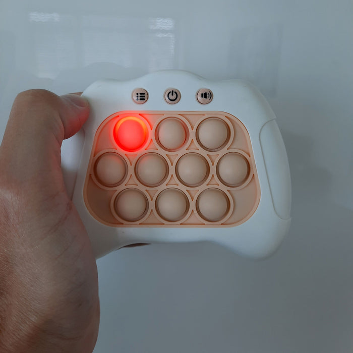 Pop It Fidget Toy Controller – Push It Game – Spiel – Spielzeug zum Stressabbau – Motorik und Geschwindigkeit – Kinder – Erwachsene (weiß)