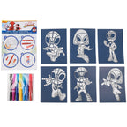 Marvel Spidey spray pen set, 7 pennen en 6 sjablonen