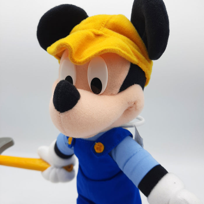 Mickey Mouse met Hamer (Disney) - Construction Mickey - Pluche Knuffel - 32 cm