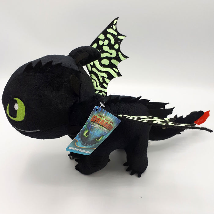 How to train your Dragon 3 / Hoe tem je een Draak 3 - Knuffel - Tandloos / Toothless - "Met echte Glow in the Dark" - 44 cm