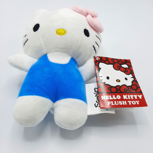 Hello Kitty - Knuffel - Handjes omhoog (blauw) - 20 cm