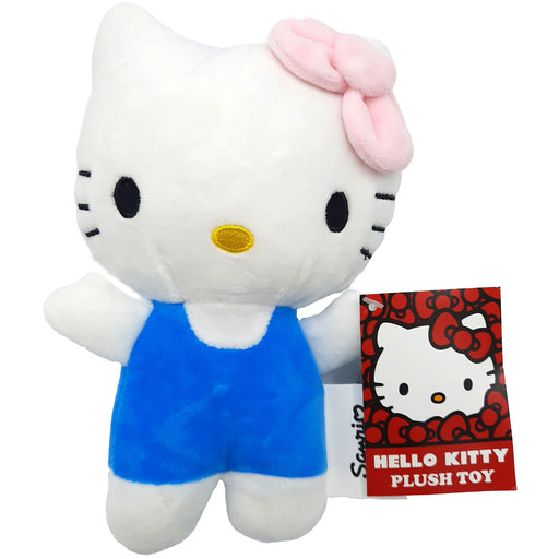 Hello Kitty - Knuffel - Handjes omhoog (blauw) - 20 cm