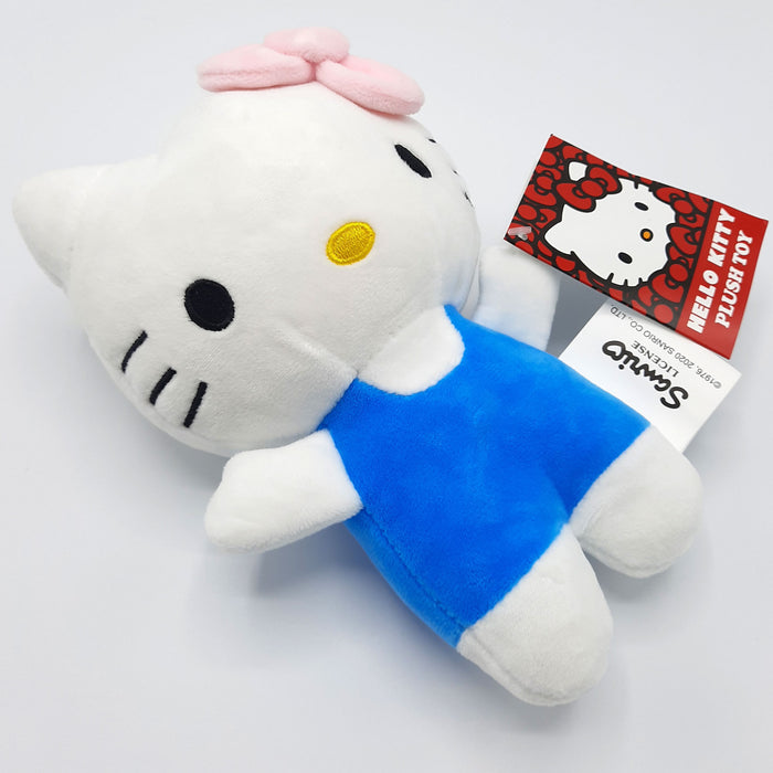 Hello Kitty - Knuffel - Handjes omhoog (blauw) - 20 cm