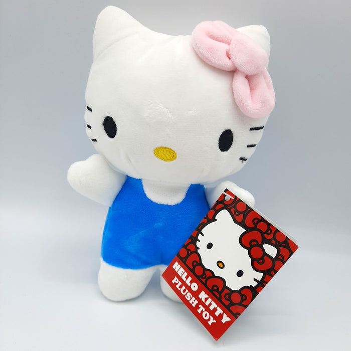 Hello Kitty - Knuffel - Handjes omhoog (blauw) - 20 cm