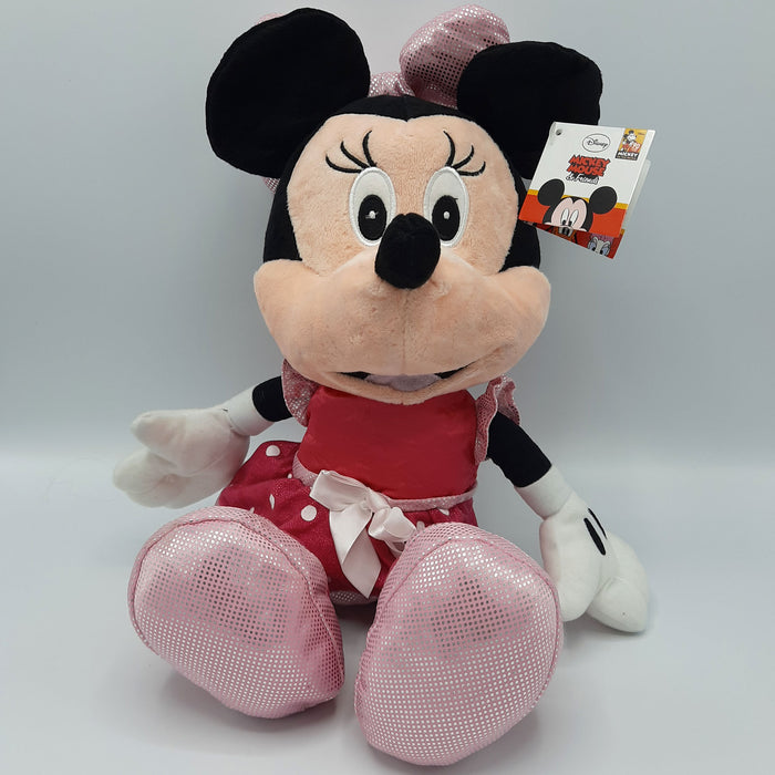 Disney - Mickey Mouse & Friends - Minnie Mouse - Knuffel - Roze glitterjurk - Pluche - 40 cm