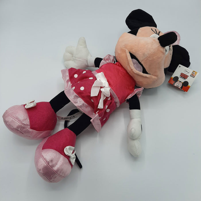 Disney - Mickey Mouse & Friends - Minnie Mouse - Knuffel - Roze glitterjurk - Pluche - 40 cm