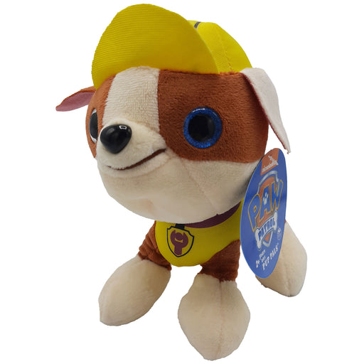 PAW Patrol - Knuffel - Hond - Rubble - Pluche - Glitter Ogen - Nickelodeon - 25 cm