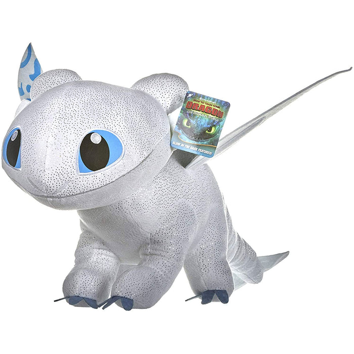 How to train your Dragon 3 / Hoe tem je een Draak 3 - Light Fury Knuffel - "Met echte Glow in the Dark" - 42 cm