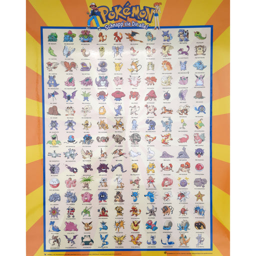 Pokemon - Poster Voordeelset - 3 Posters (50x40 cm) - Geplastificeerd - Kinderkamer - (Versie 6)