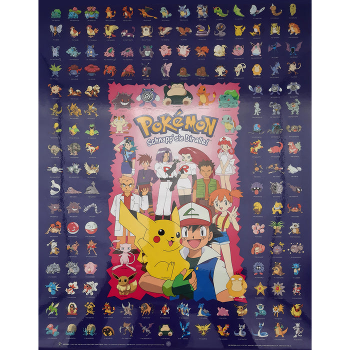 Pokemon - Poster Voordeelset - 3 Posters (50x40 cm) - Mewtu - Mewtwo - Verzamel - Geplastificeerd - Kinderkamer - (Versie 7)