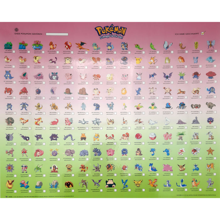 Pokemon - Poster Voordeelset - 3 Posters (50x40 cm) - Mewtu - Mewtwo - Verzamel - Geplastificeerd - Kinderkamer - (Versie 7)