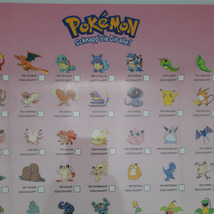 Pokemon - Poster Voordeelset - 3 Posters (50x40 cm) - Mewtu - Mewtwo - Verzamel - Geplastificeerd - Kinderkamer - (Versie 7)