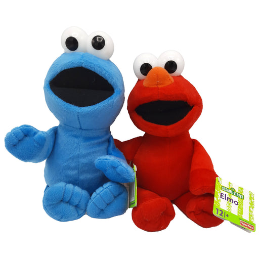 Sesamstraat Knuffel Voordeelset - Elmo en Koekiemonster - Fisher-Price - 28/30 cm