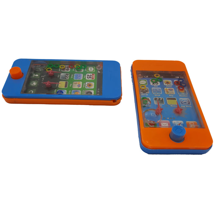 Watergame - Ring Waterspel - Kindertelefoon - Speelgoed Telefoon - Behendigheidsspelletjes - Geduldspelletjes - Blauw + Oranje