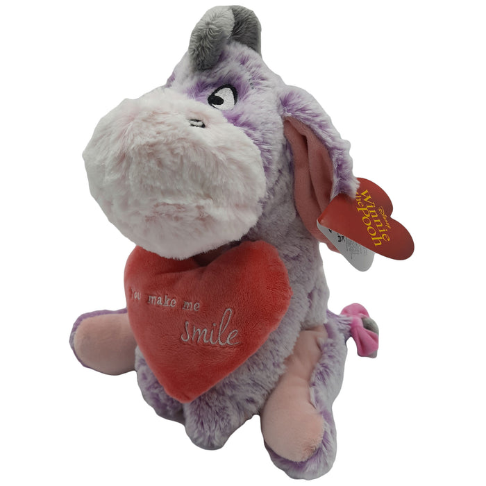 Disney Winnie The Pooh - Küscheltier - Esel I-Aah mit Herz - Du bringst mich zum Lächeln - Plüsch Love Stofftier - 27 cm