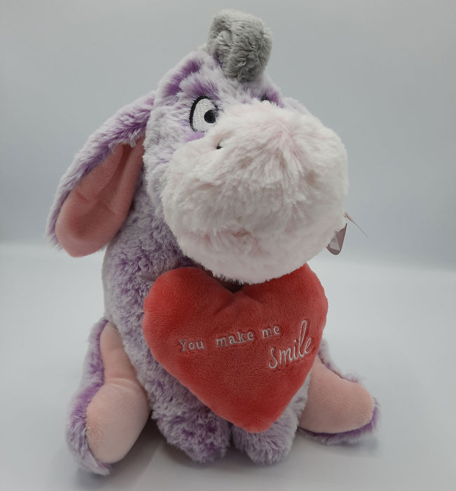 Disney Winnie The Pooh / Winnie De Poeh - Ezel Iejoor met Hart - You make me Smile - Pluche Liefdes Knuffel - 27 cm