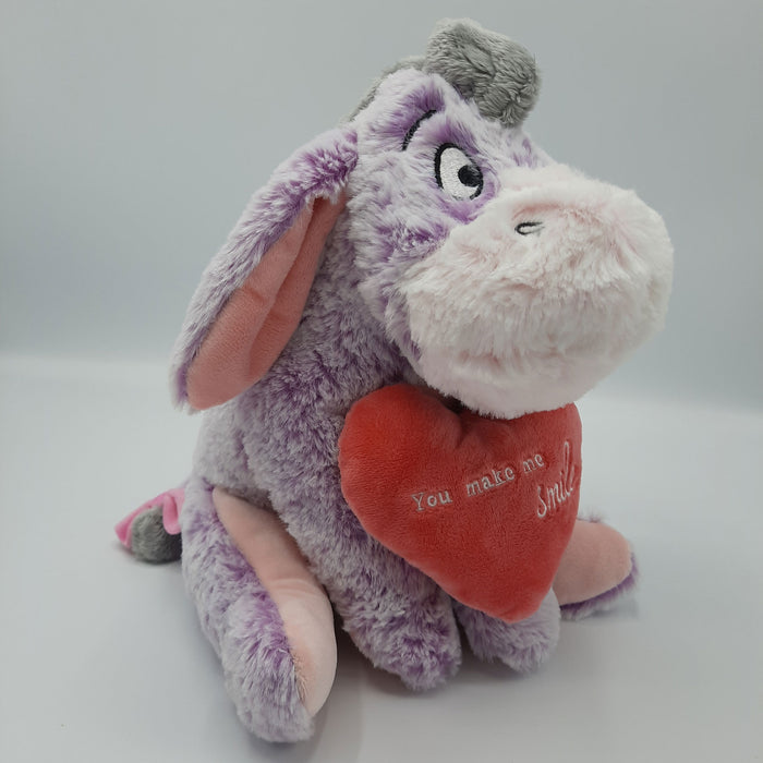 Disney Winnie The Pooh / Winnie De Poeh - Ezel Iejoor met Hart - You make me Smile - Pluche Liefdes Knuffel - 27 cm