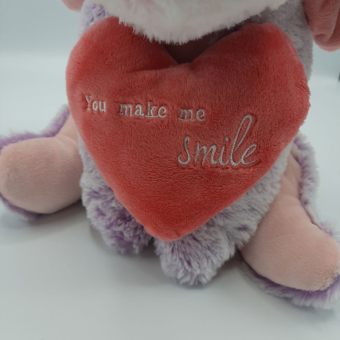 Disney Winnie The Pooh / Winnie De Poeh - Ezel Iejoor met Hart - You make me Smile - Pluche Liefdes Knuffel - 27 cm