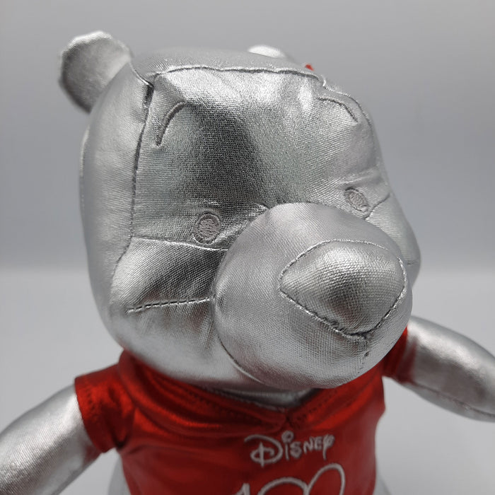 Disney Winnie The Pooh / Winnie De Poeh - Knuffel - Knuffelbeer - Teddybeer - 100 year - Platinum Silver Mix - 26 cm