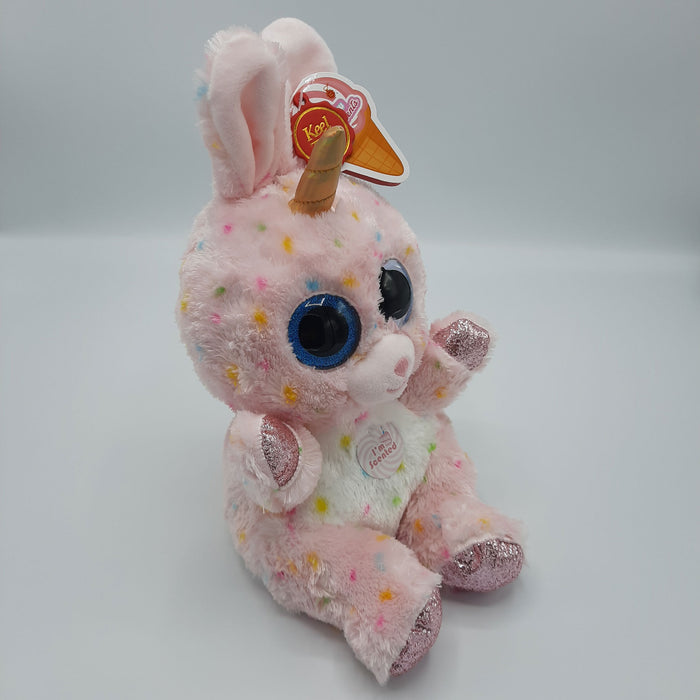 Keel Toys - Animotsu - Birthday Cake Bunny - Knuffel - Met heerlijke zoete geur - 25 cm