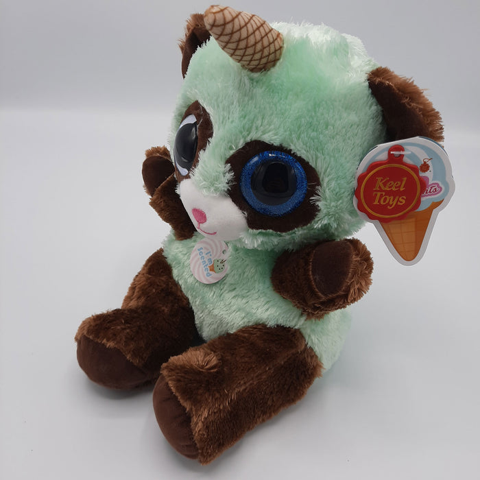 Keel Toys - Animotsu - Mint Choc Chip Panda - Knuffel - Met heerlijke zoete chocolade mint geur - 25 cm