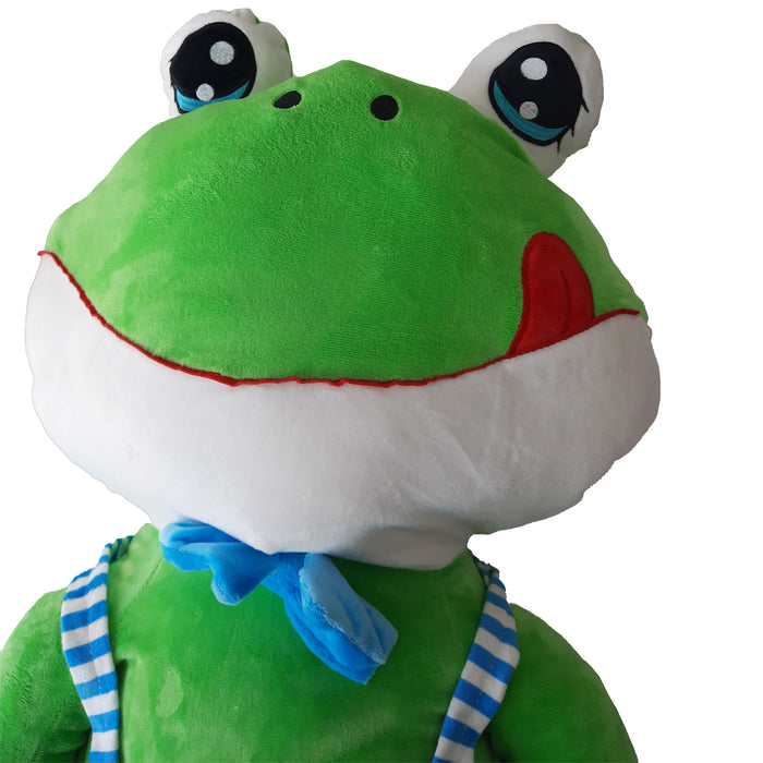 Kikker - Knuffel - Extra Grote Knuffelbeer - XXL - Blauw - Teddybeer - 110 cm