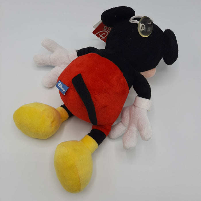 Disney - Mickey Mouse - Mickey - Pluche Knuffel - Rood - Koord met Zuignap - 30 cm