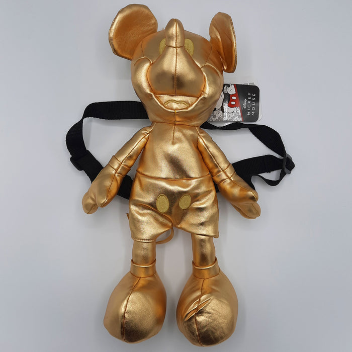 Mickey Mouse - Rugtas - Rugzak - Disney Knuffel - Casual - Goud (18 x 16 x 40 cm)
