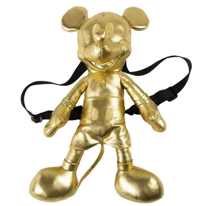 Mickey Mouse - Rugtas - Rugzak - Disney Knuffel - Casual - Goud (18 x 16 x 40 cm)