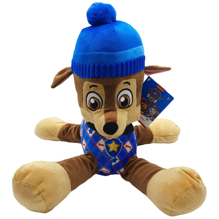 PAW Patrol – Kuscheltier - Kuschelhund – Chase – Rautenmuster – Plüsch – Nickelodeon – XXL 48 cm