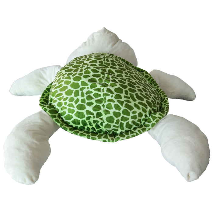 Schildpad - Knuffel - Grote Knuffelbeer - XXL - Wit - Pluche - Teddybeer - 93 cm