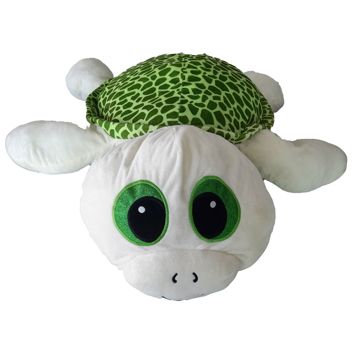Schildpad - Knuffel - Grote Knuffelbeer - XXL - Wit - Pluche - Teddybeer - 93 cm