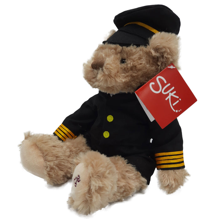 Suki Teddybär George - Flugzeugpilot - Plüschtier - Plüsch - Teddybär - 28 cm