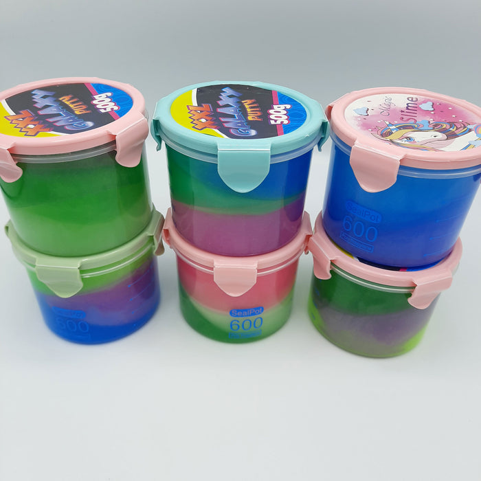 XXL Galaxy Putty - Galaxy Slime - Glitter Slime - Putty Slime - 2 Gläser a 500 Gramm (unsortiert/zufällige Farben)